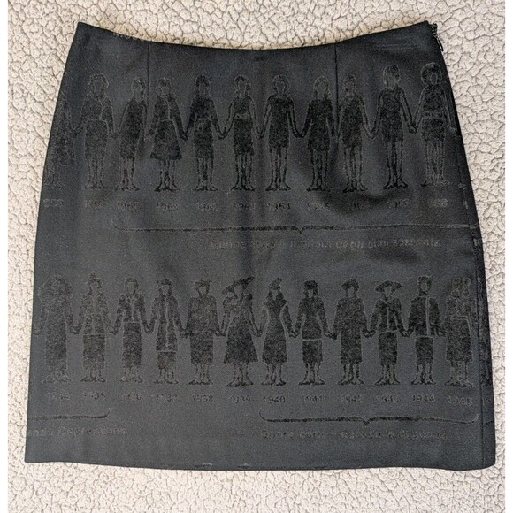 Vintage MOSCHINO Cheap & Chic 1990’s Anni Di Kaos Fashion History Skirt Size 6